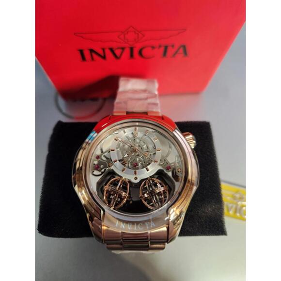 Invicta Specialty Twin Axis Watch w / Skeleton Dial- 46mm, Rose Gold (48901) - Picture 2 of 2